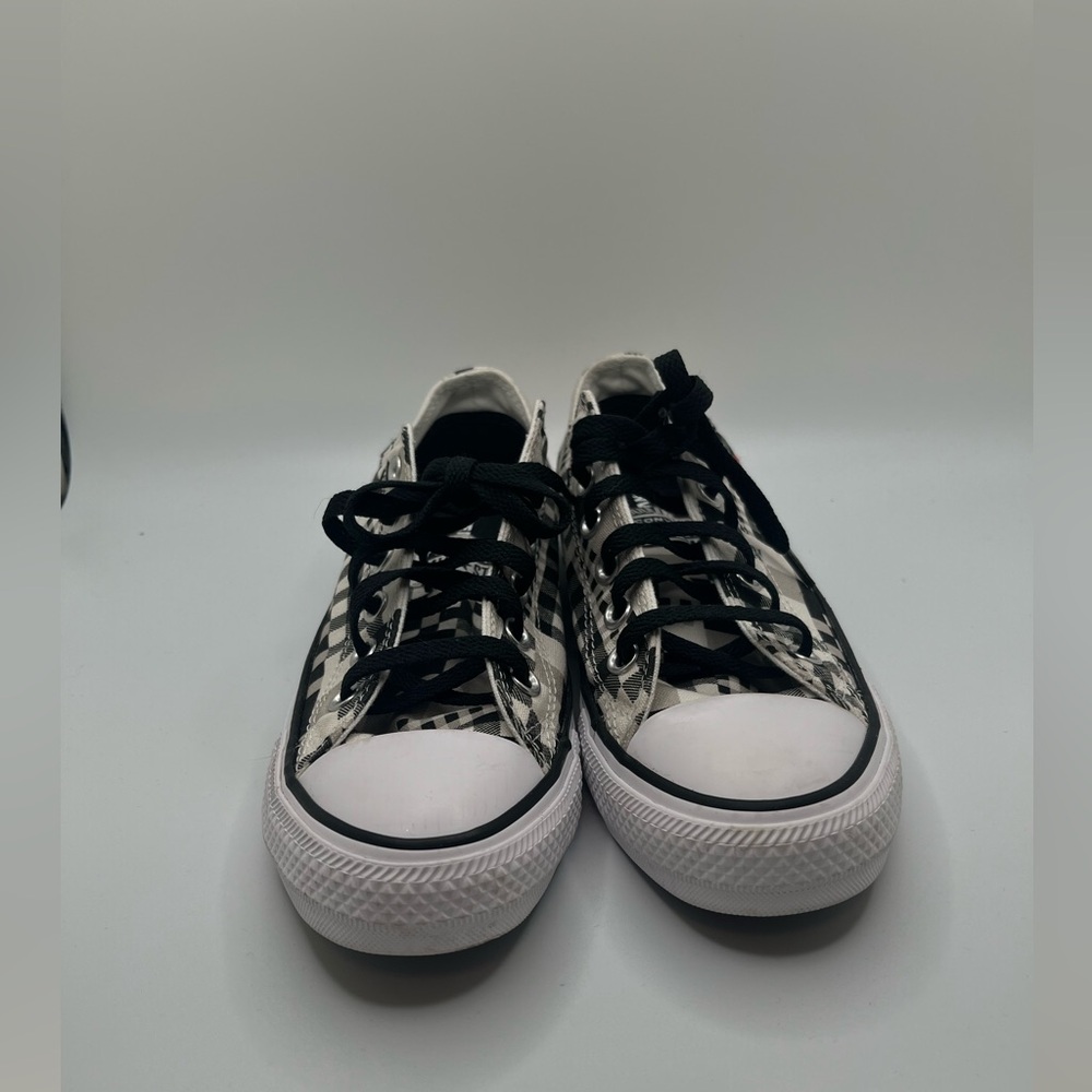 Converse Unisex All - Star  Black -White Checkered  Sneakers Size M 5.5. W 7.5 - Picture 3 of 9